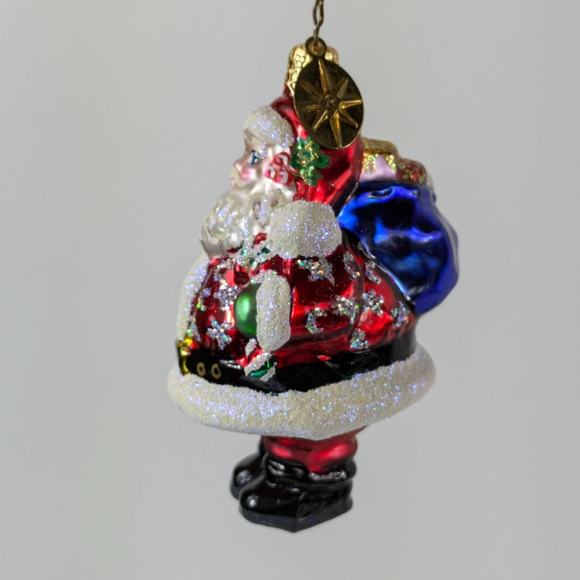 Christopher Radko Glass Christmas Ornament Handcrafted Chub A Dub Santa 1010226 - Picture 4 of 11